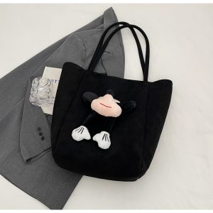 2025 Korean Style Cute Cartoon Shoulder Bag, Versatile Large Capacity Tote for Spring and Summer Commuting