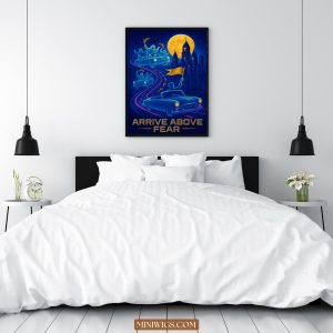 Arrive Above Fear Car Halloween Canvas - Ghost Car Wall Art & Neon Racing Decor