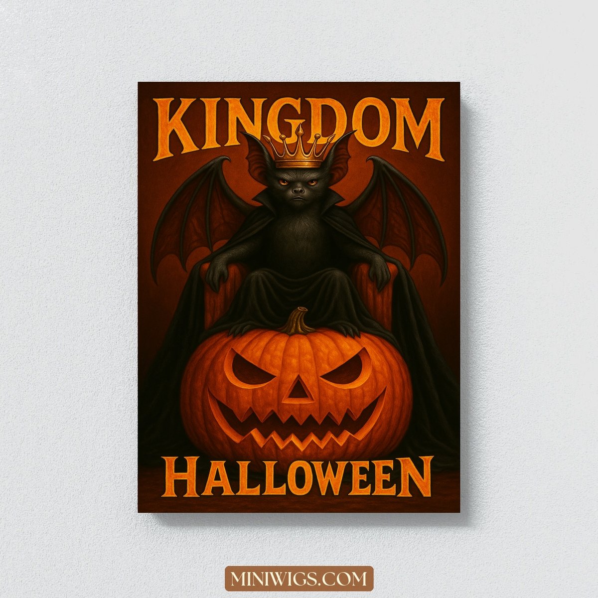 Bat King Halloween Art canvas