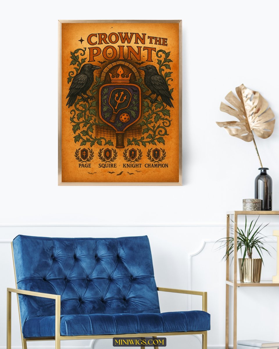 Crown the Point Pickleball Canvas canvas