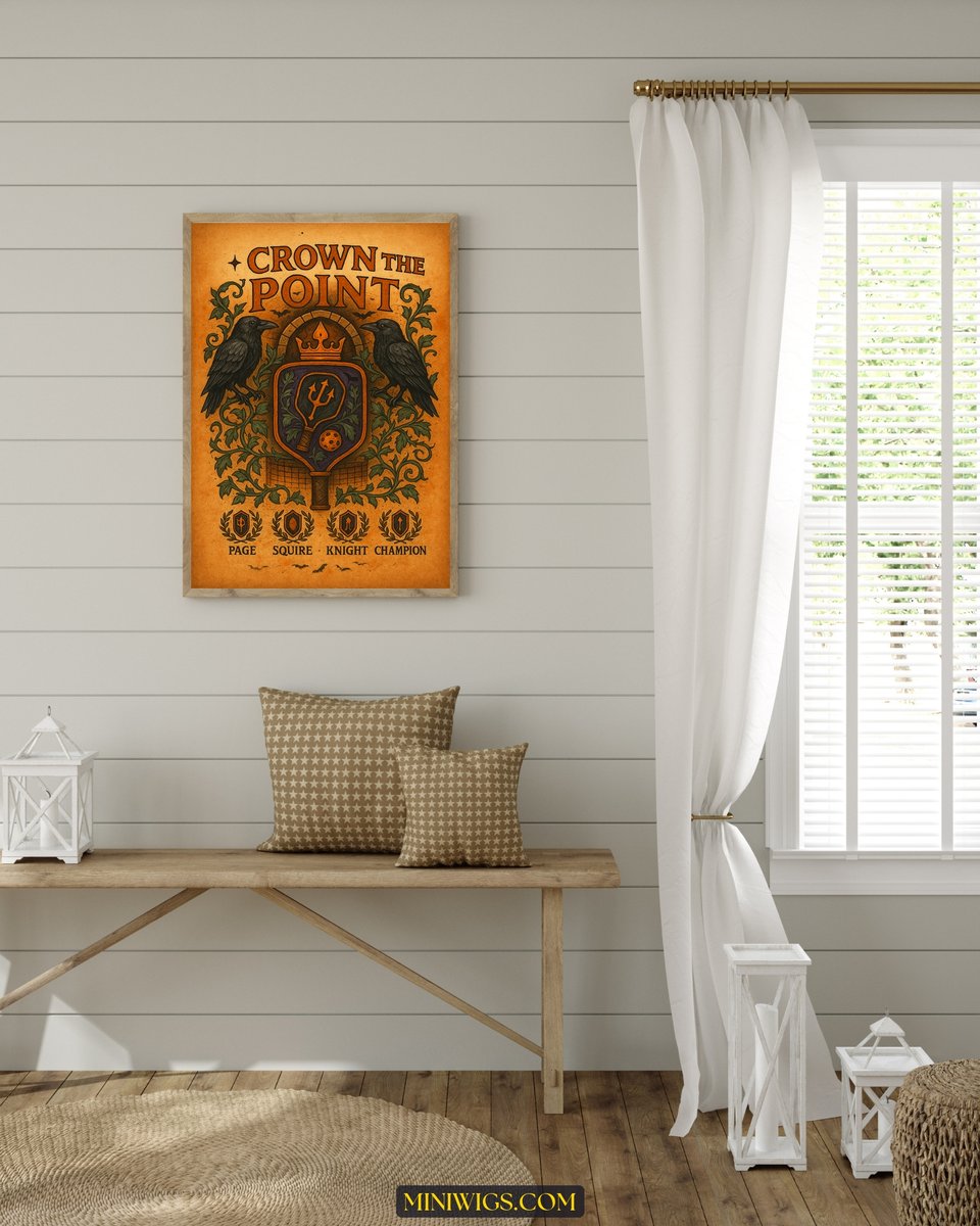 Crown the Point Pickleball Canvas canvas