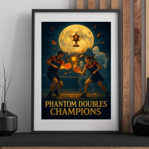 Home Decor Canvas: Halloween Night Pickleball Showdown Wall Art