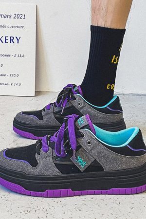 Concert Outfit American Contrasting Color Design Sneakers