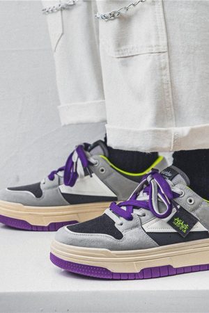 Concert Outfit American Contrasting Color Design Sneakers