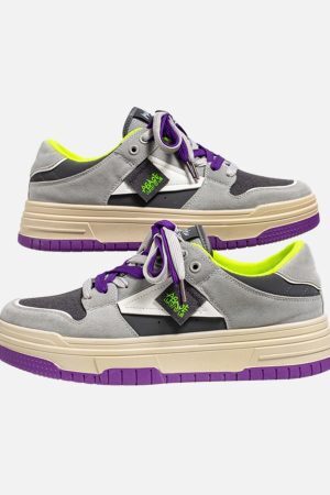 Concert Outfit American Contrasting Color Design Sneakers