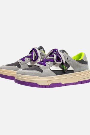 Concert Outfit American Contrasting Color Design Sneakers