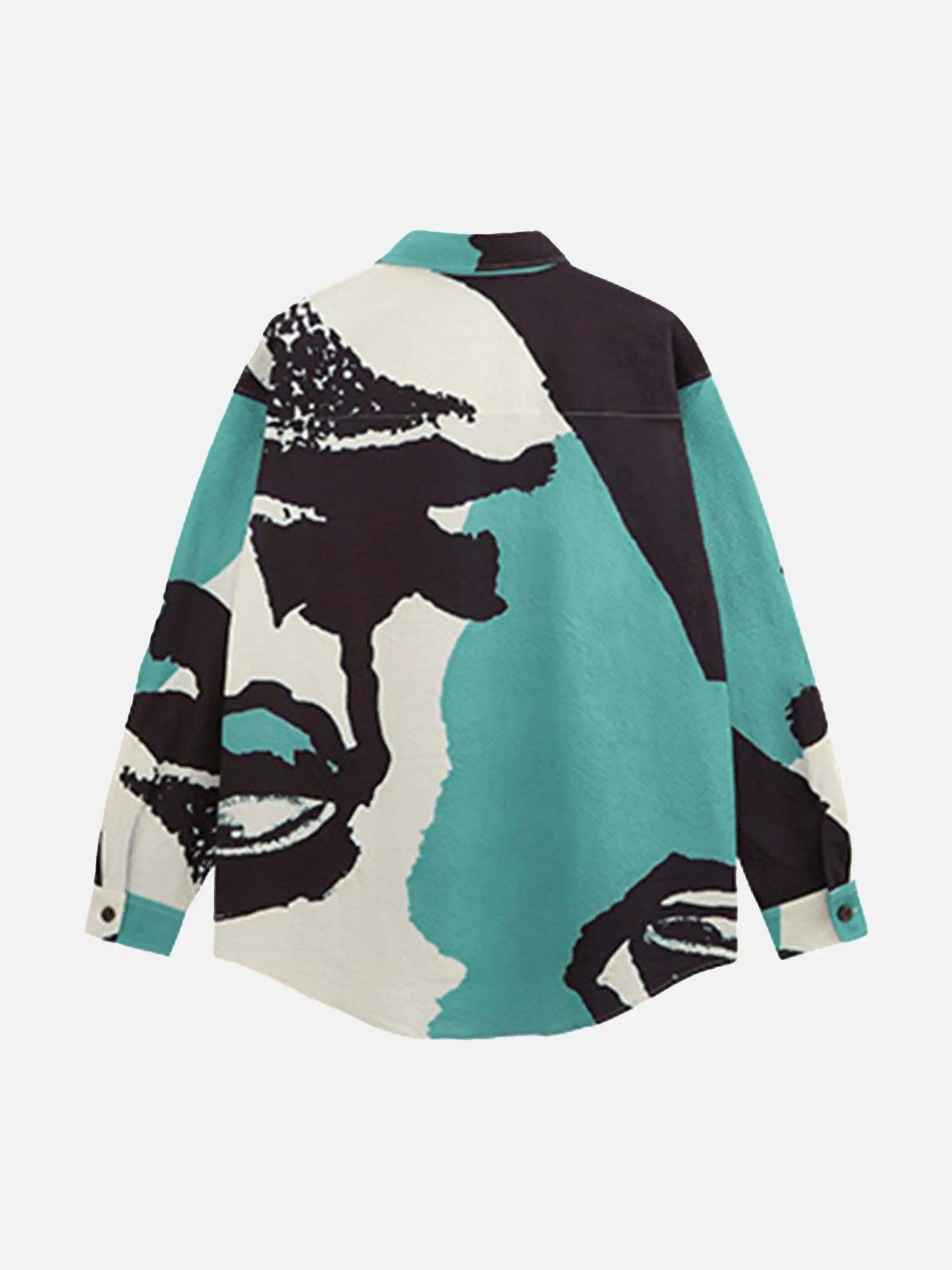 Concert Outfit American Graffiti Abstract Portrait Seersucker Shirt