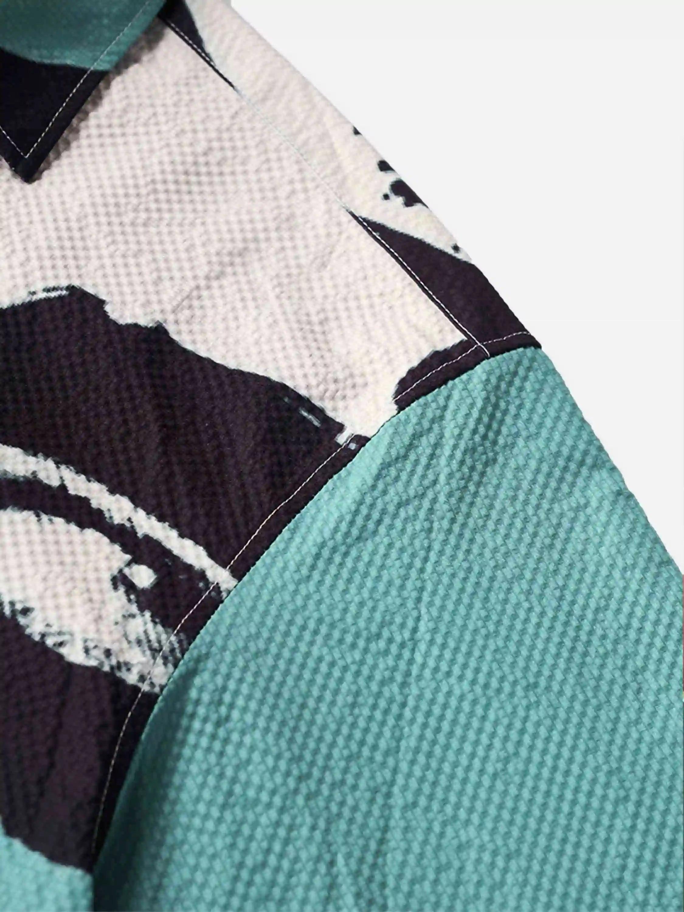 Concert Outfit American Graffiti Abstract Portrait Seersucker Shirt