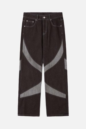 Concert Outfit American Patchwork Jeans
