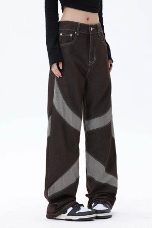 Concert Outfit American Patchwork Jeans