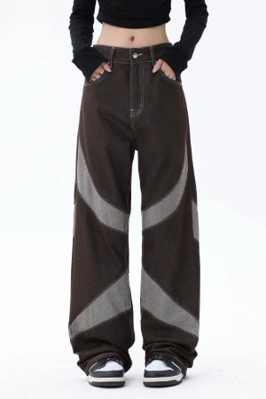 Concert Outfit American Patchwork Jeans