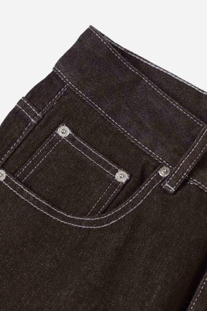 Concert Outfit American Patchwork Jeans