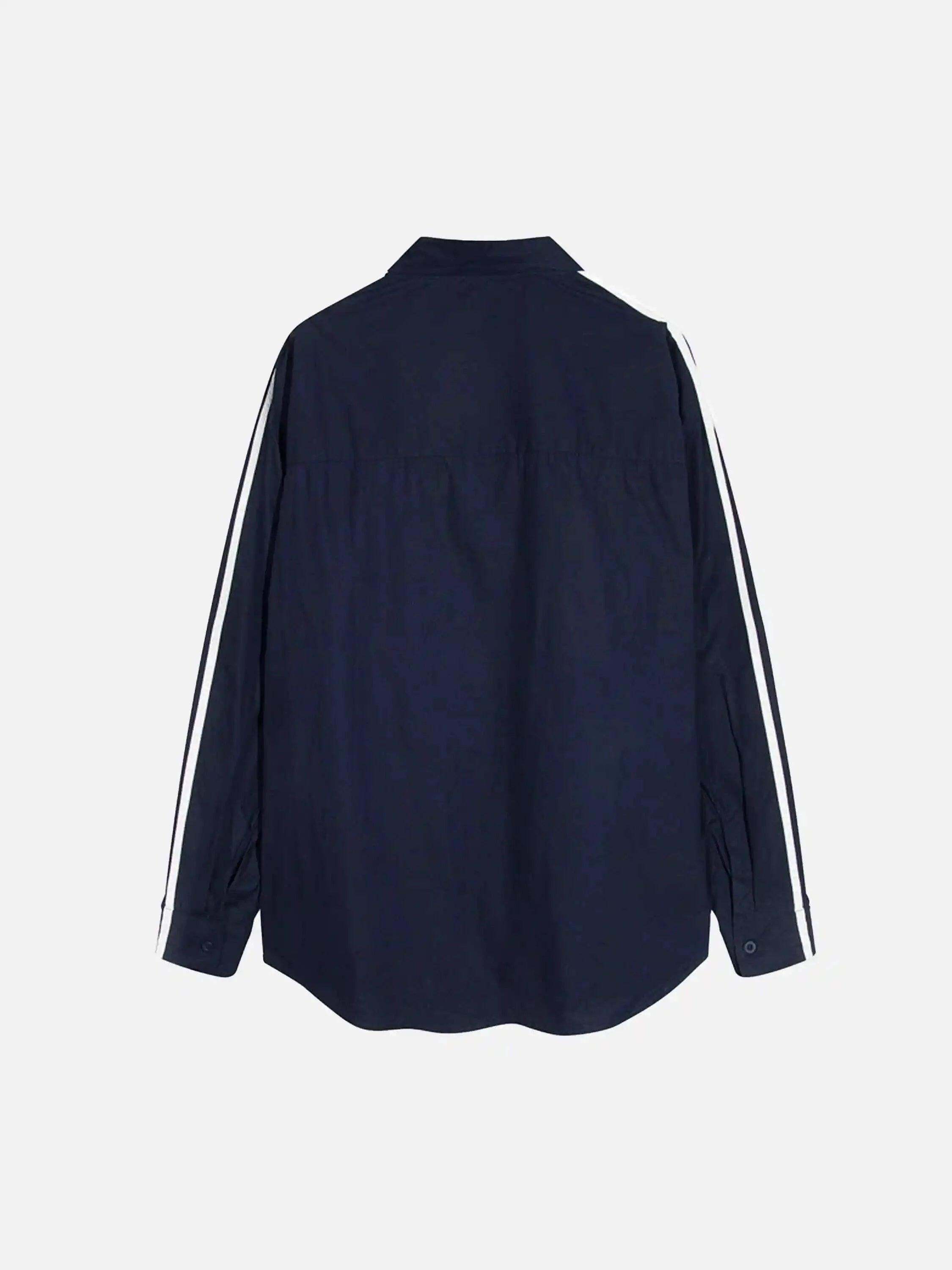 Concert Outfit American Retro College Style Lapel Long-Sleeved Shirt