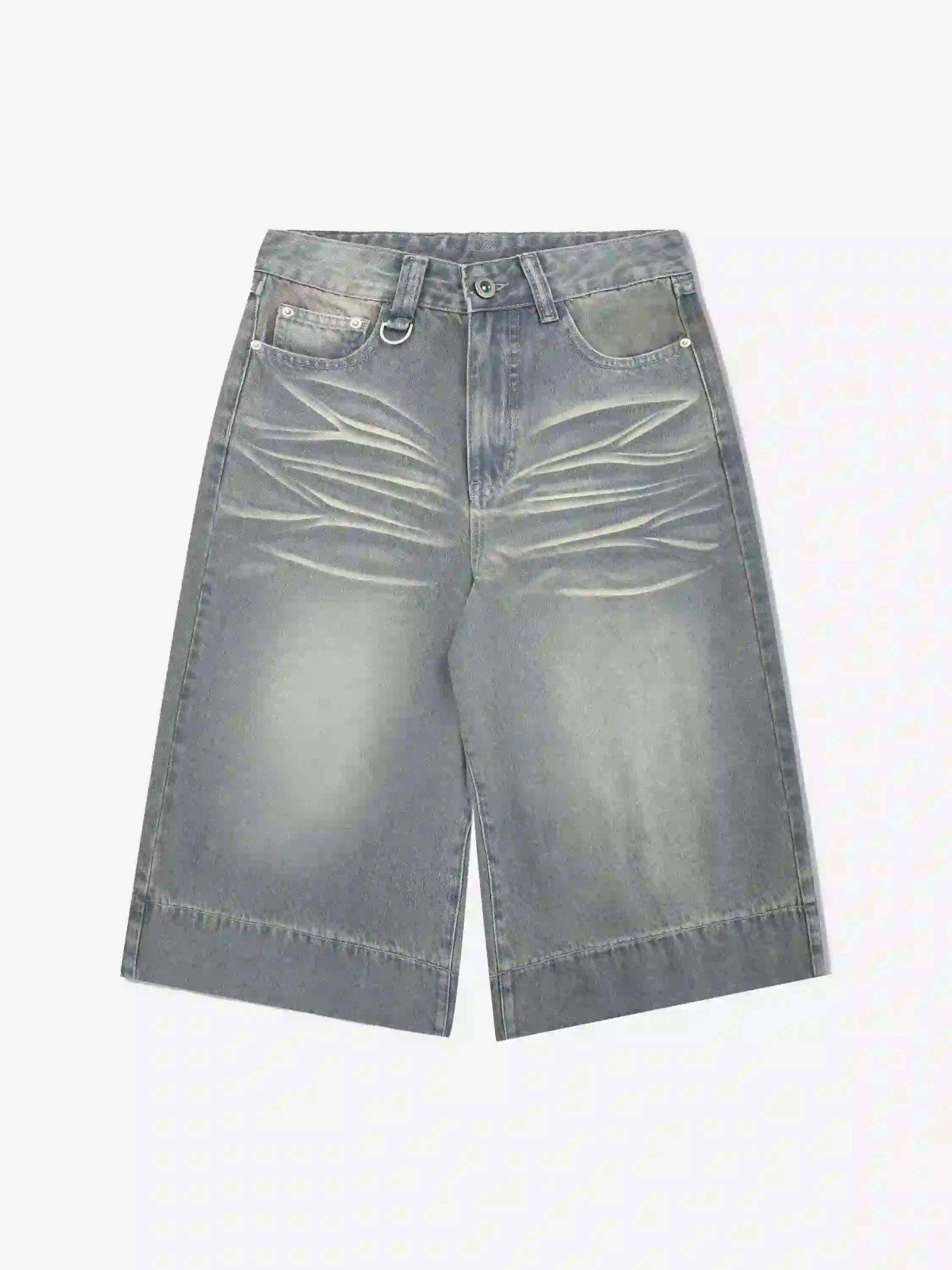 Concert Outfit American Retro Cropped Denim Jorts