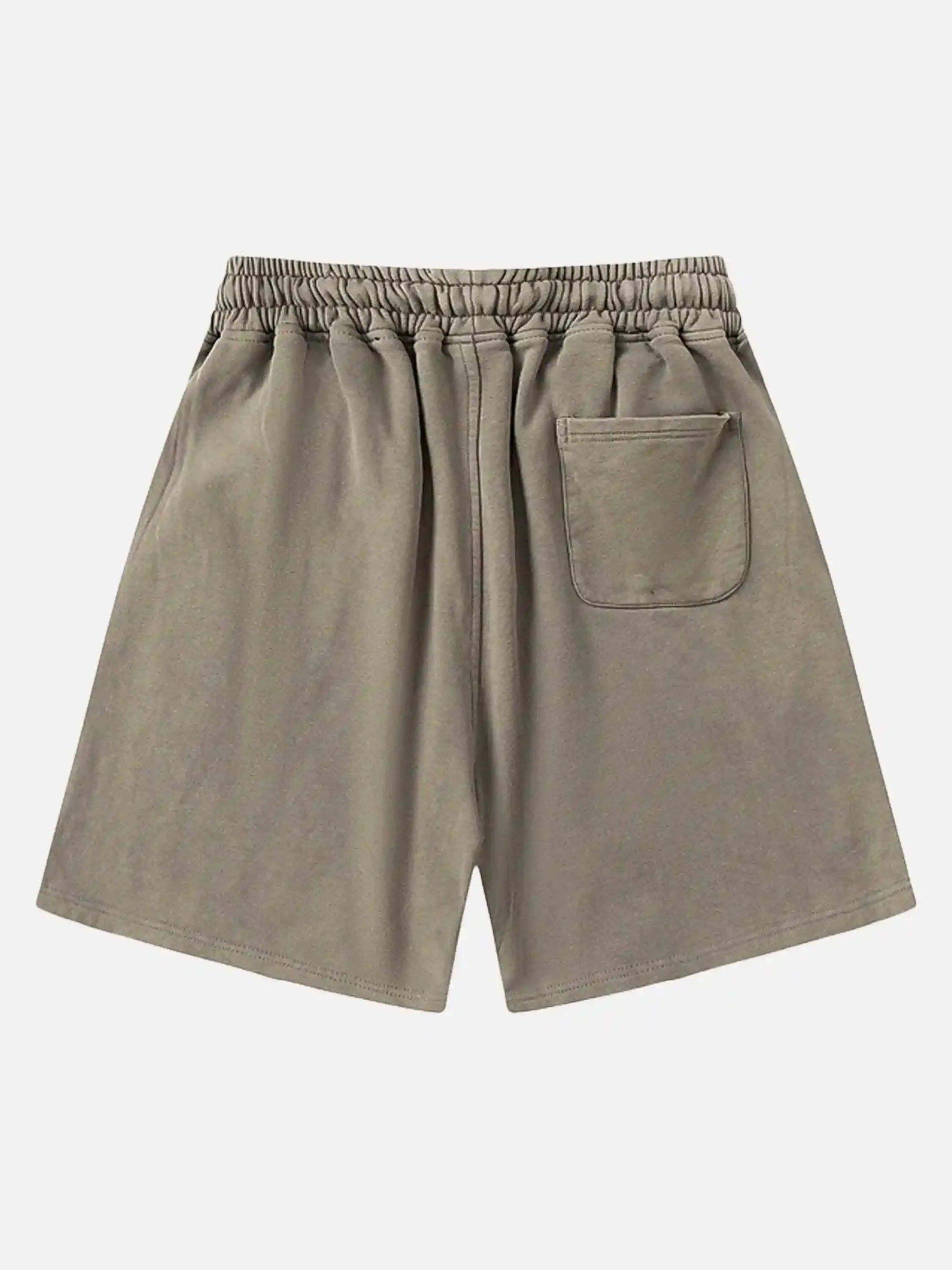 Concert Outfit American Retro Cross Cut Hole Shorts