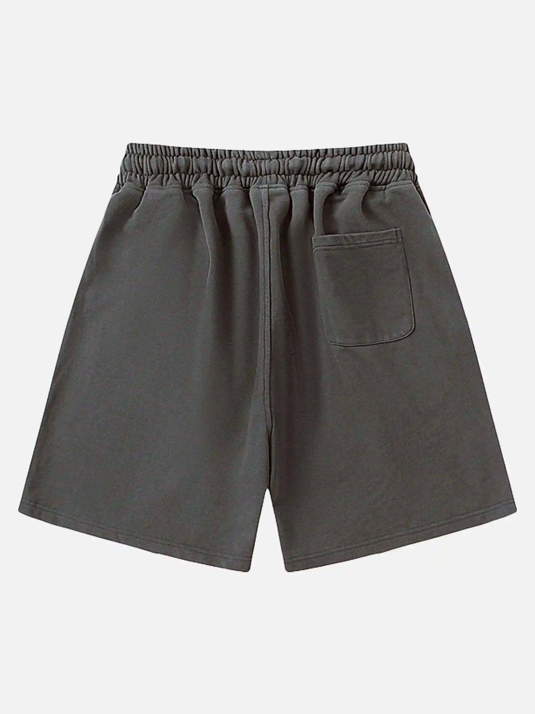 Concert Outfit American Retro Cross Cut Hole Shorts