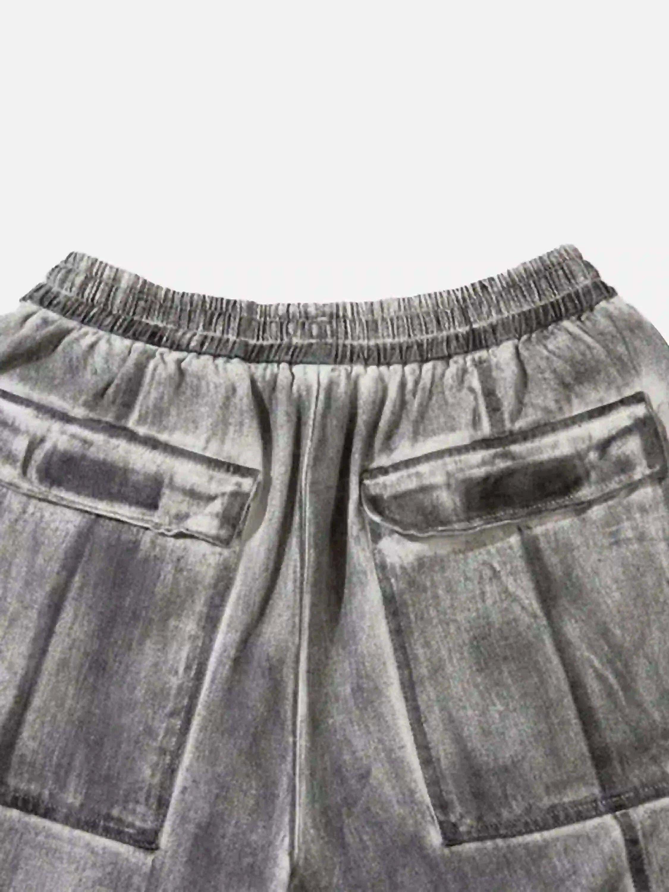 Concert Outfit American Retro Distressed Multi-Pocket Cargo Shorts