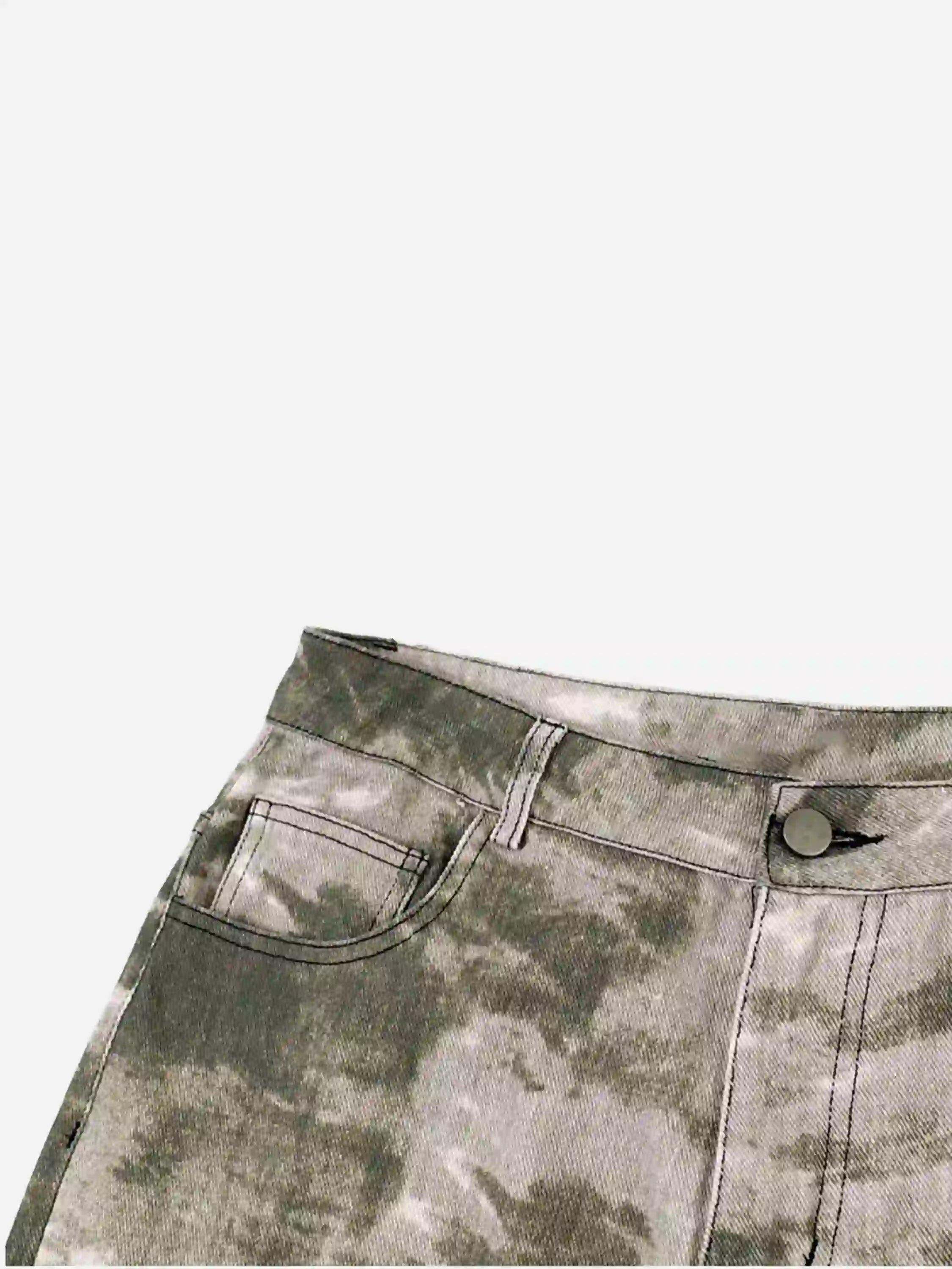 Concert Outfit American Retro Flared Camouflage Pants