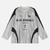 Concert Outfit American Retro Patchwork Print Long-Sleeved T-Shirt