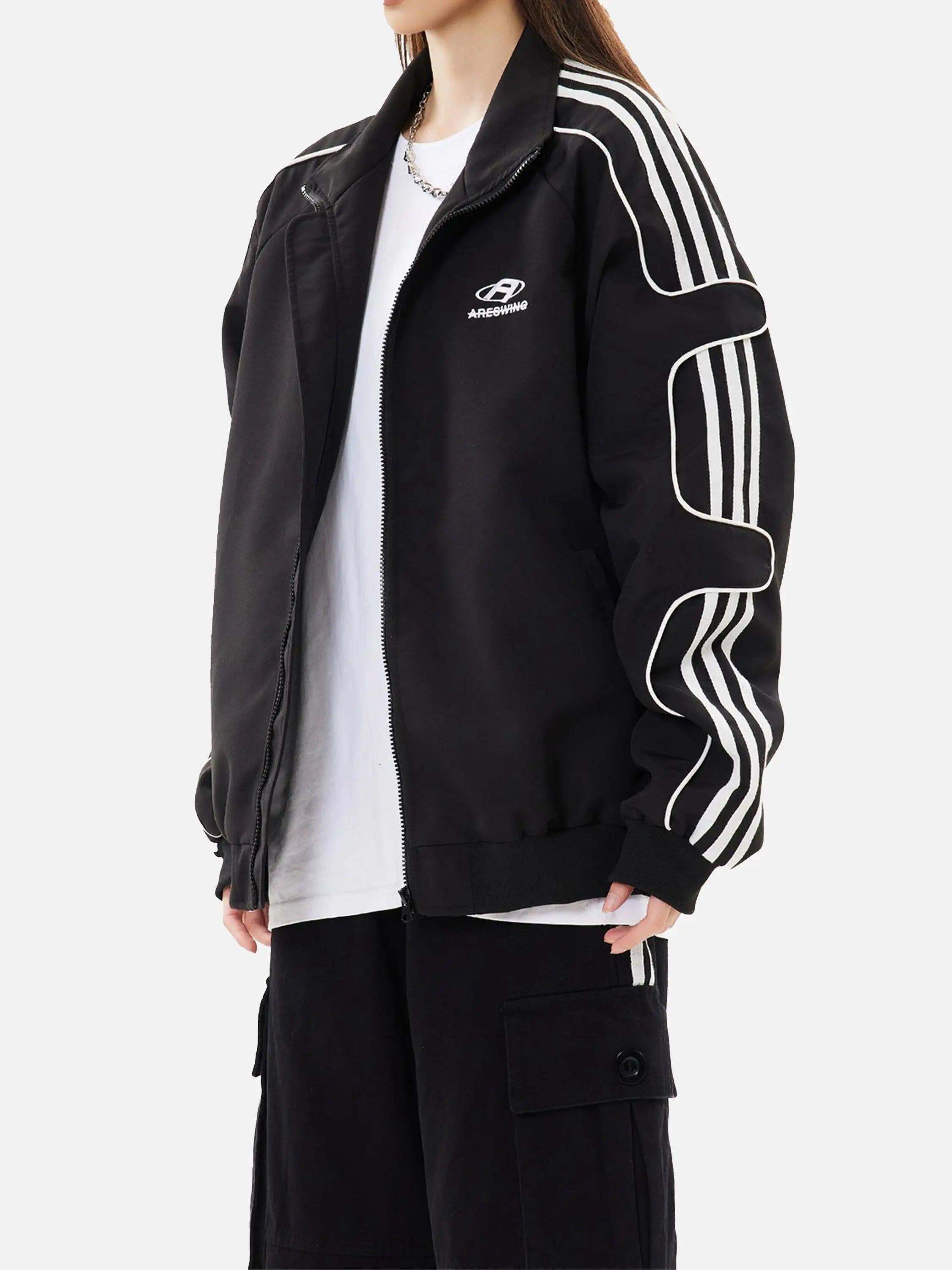 Concert Outfit American Retro Patchwork Sports Jacket