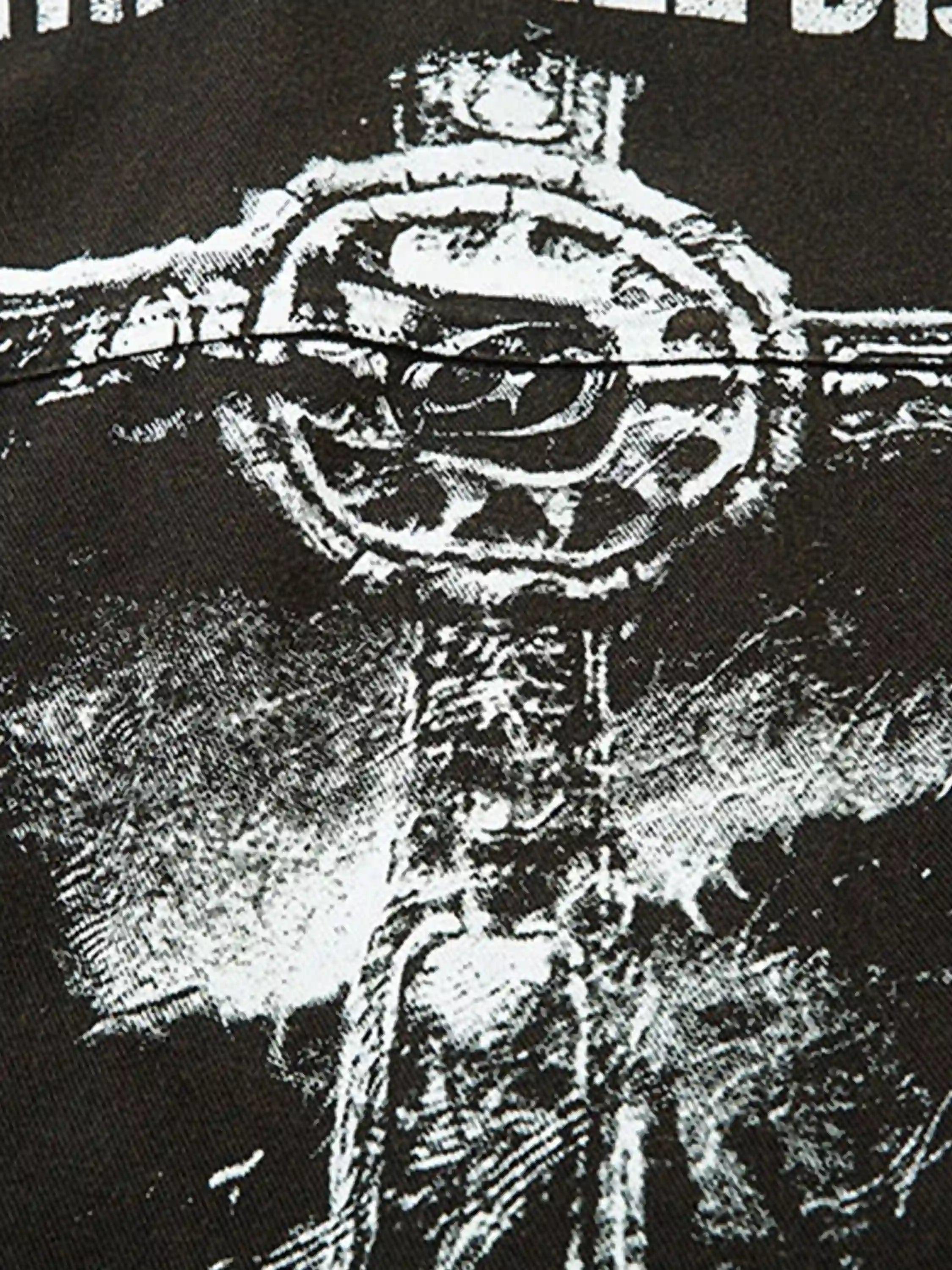 Concert Outfit American Retro Raw Edge Cross Long Sleeve Shirt