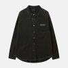 Concert Outfit American Retro Raw Edge Cross Long Sleeve Shirt