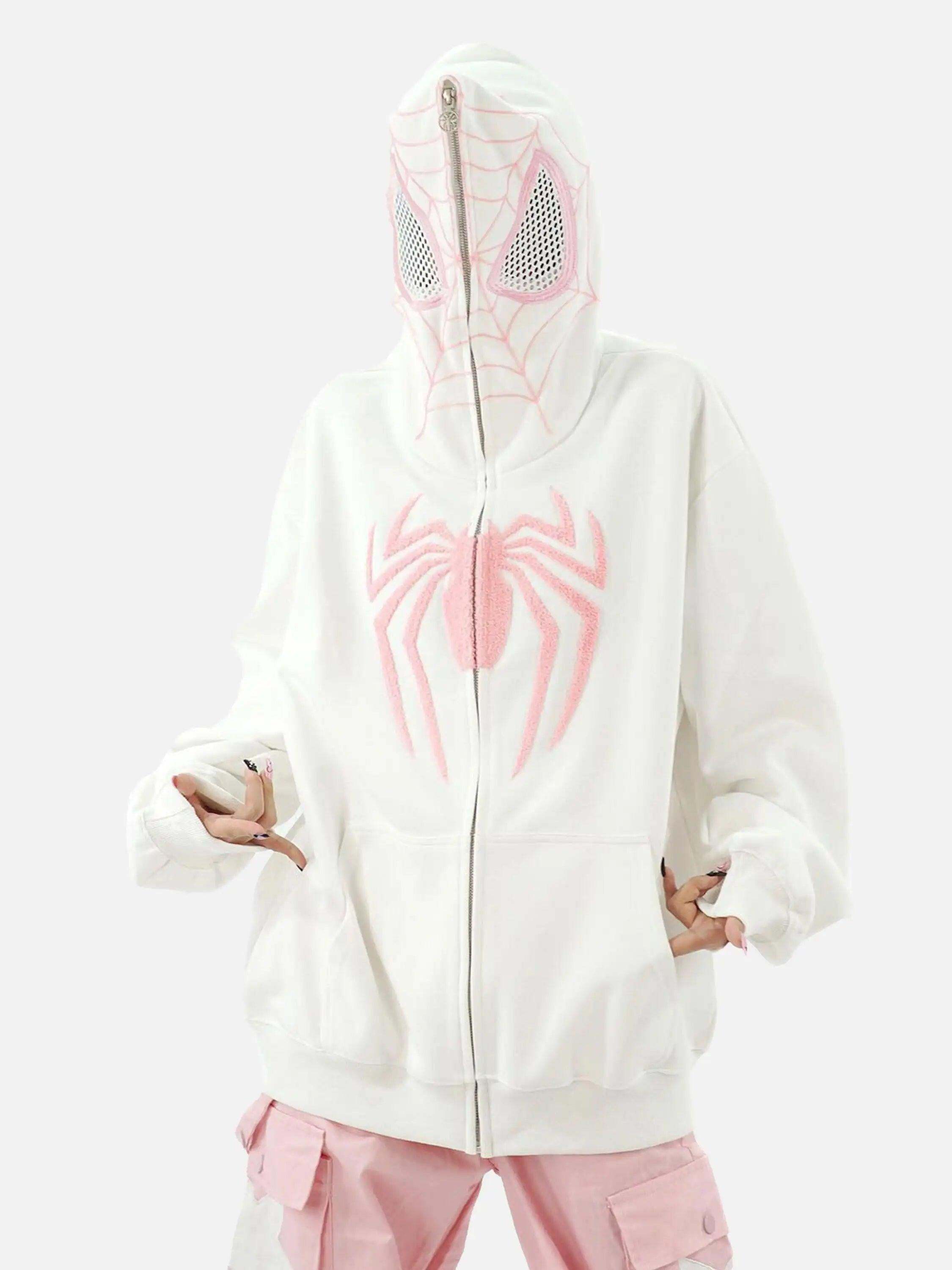 Concert Outfit American Spider Towel Embroidery Cardigan Hoodie