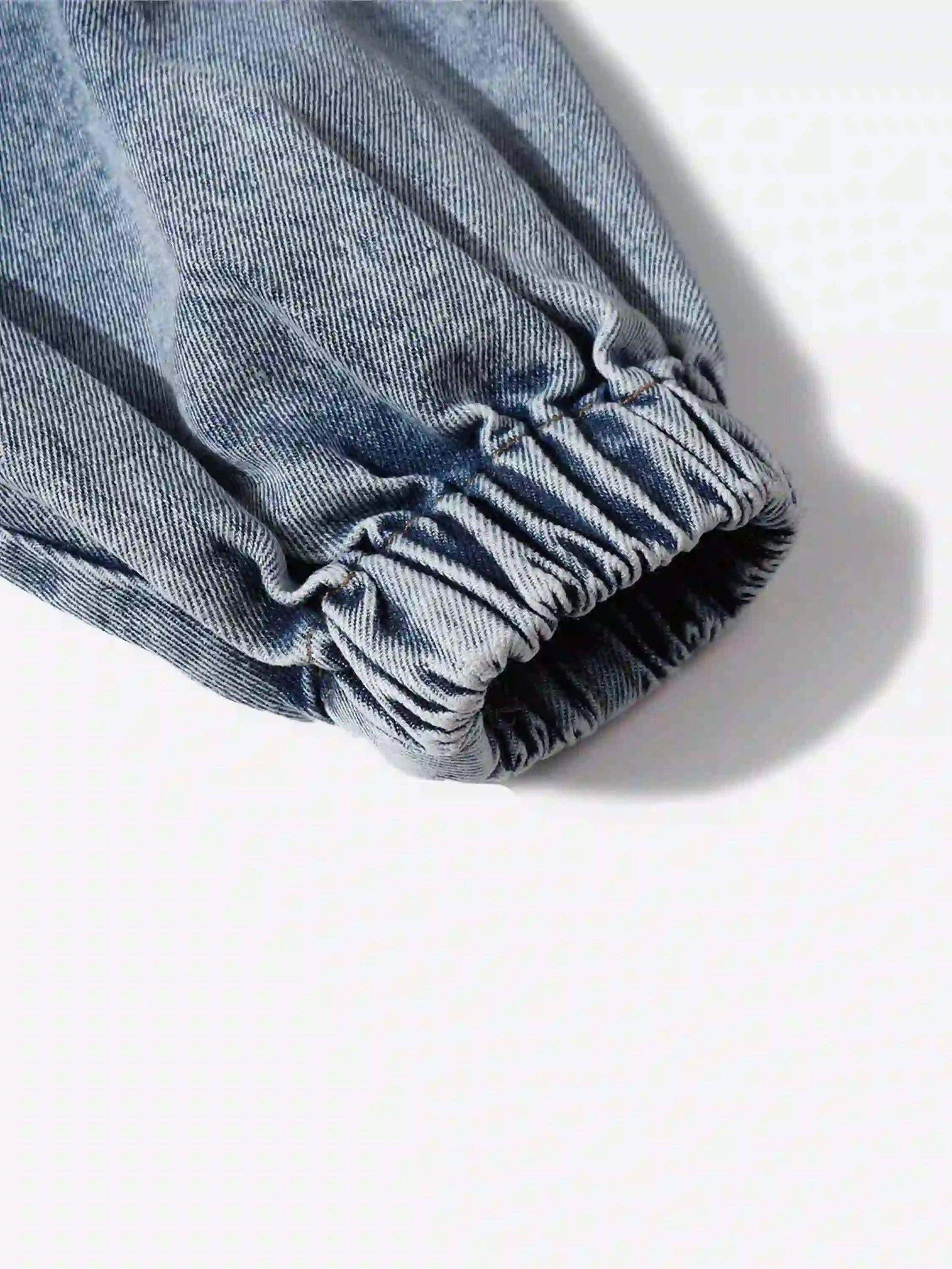 Concert Outfit American Street Gradient Denim Hoodie