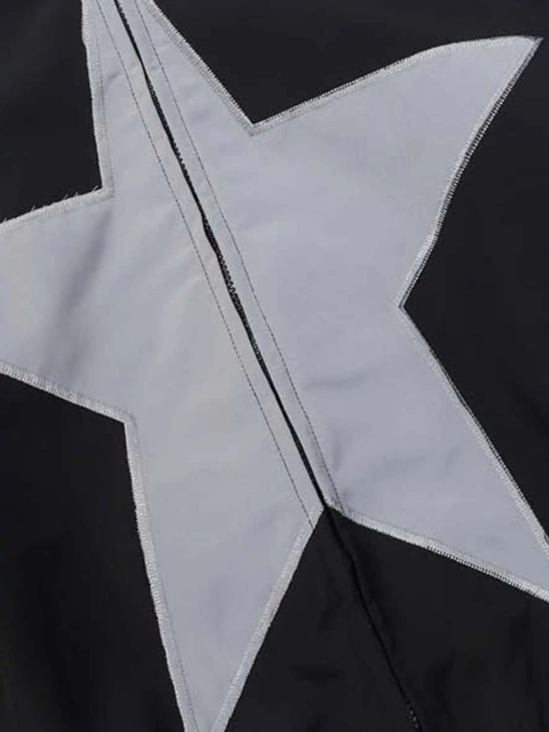 Concert Outfit American Style Patchwork Five-Pointed Star Jacket