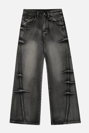 Concert Outfit Arc-Stitched Washed Jeans