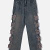 Concert Outfit Butterfly Leg Cutout Jeans