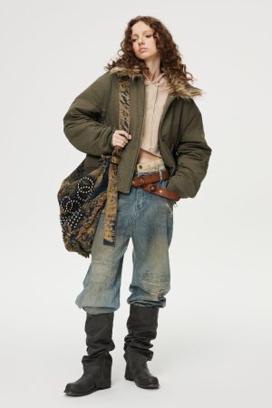 Concert Outfit Camouflage Sagging Jeans