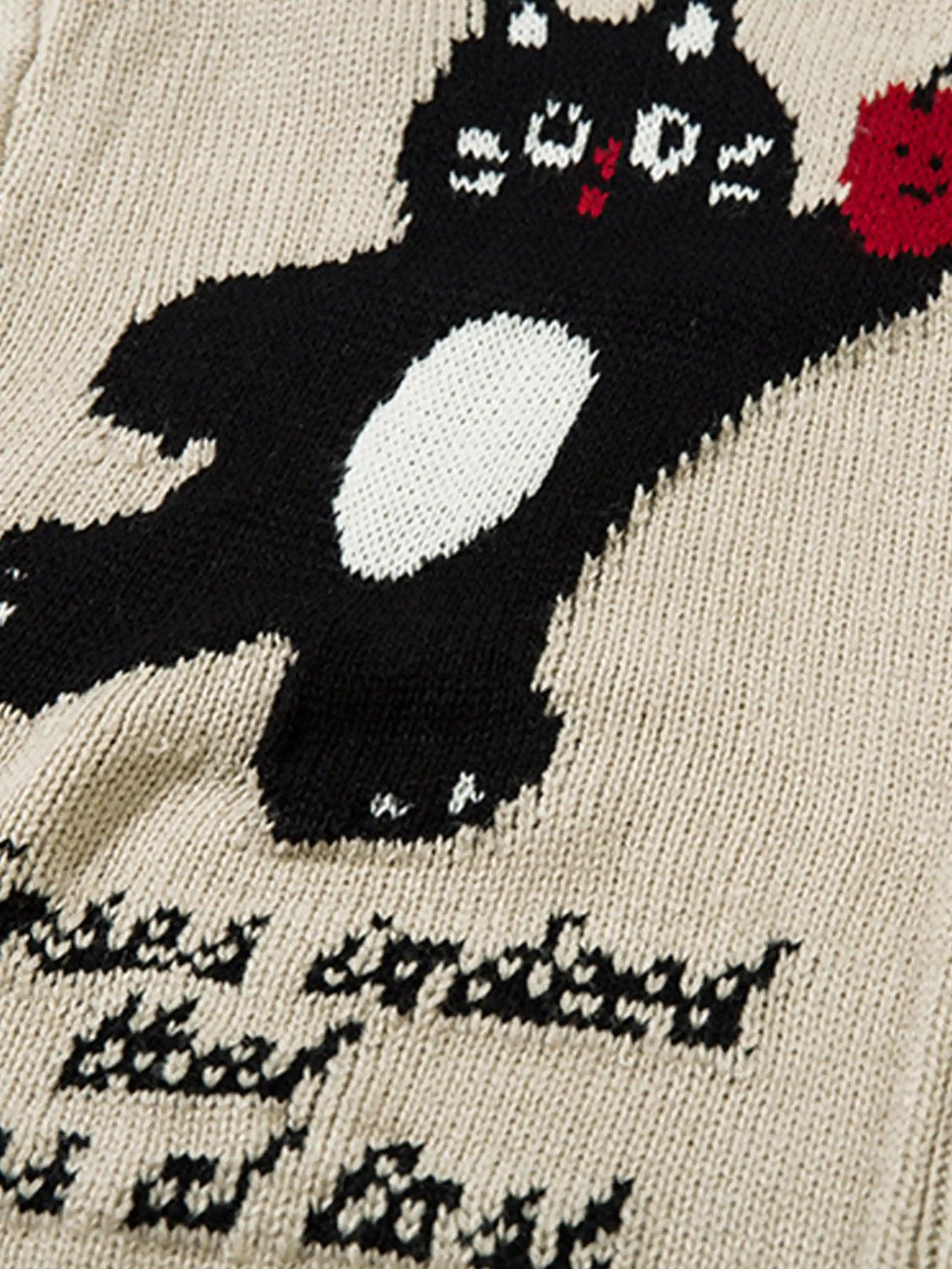 Concert Outfit Cartoon Pets Knitted Cardigan