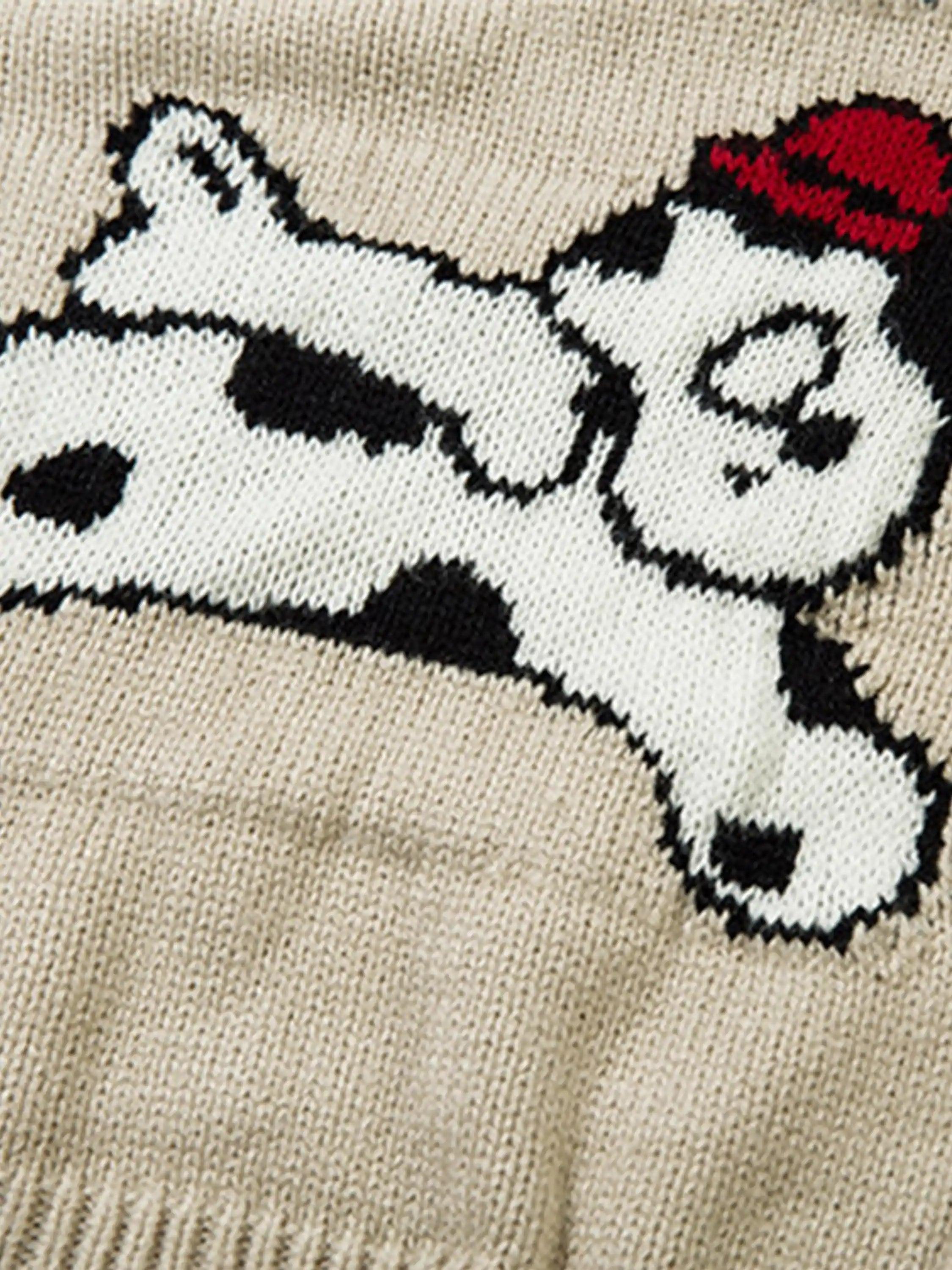 Concert Outfit Cartoon Pets Knitted Cardigan