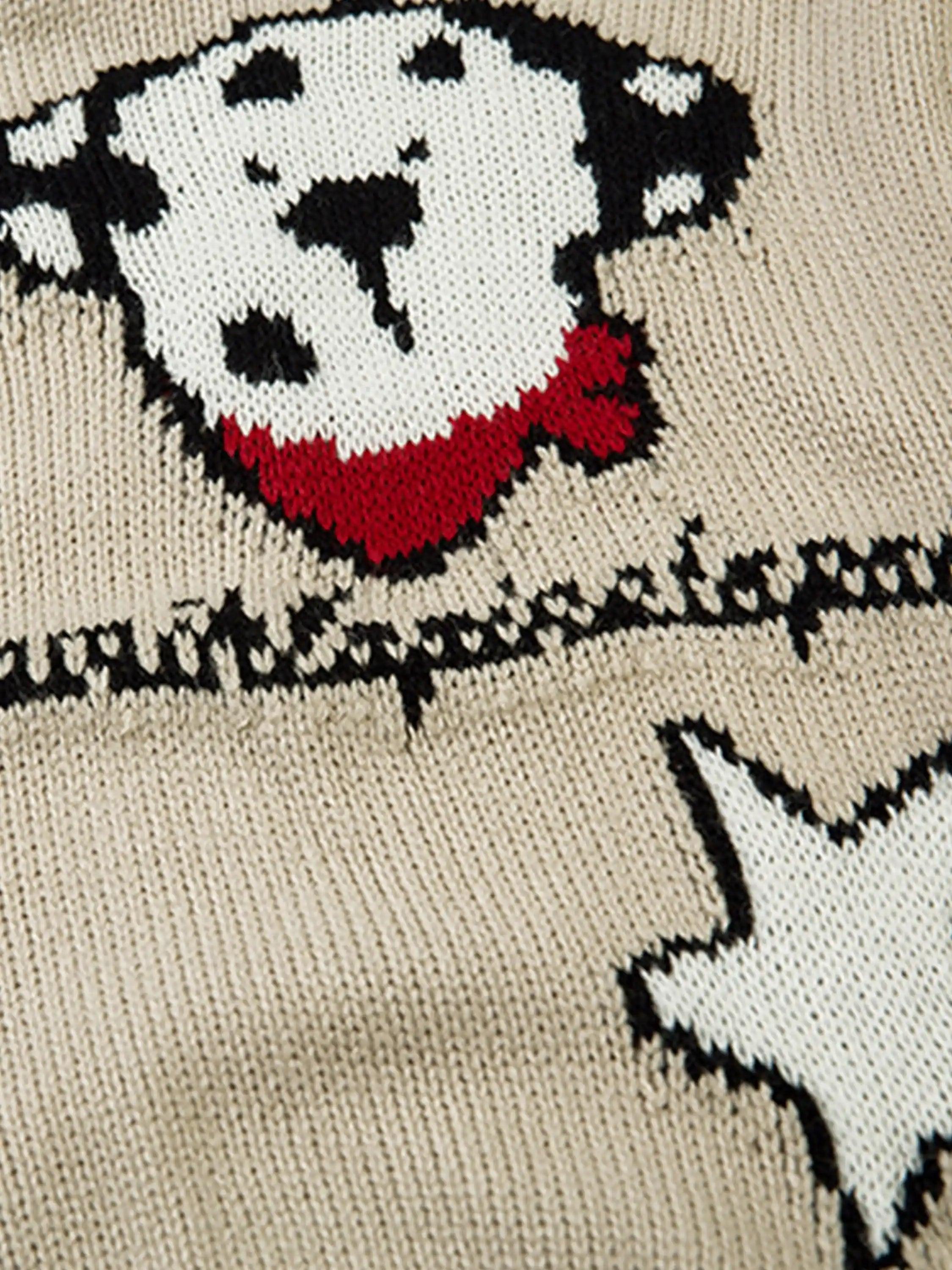 Concert Outfit Cartoon Pets Knitted Cardigan