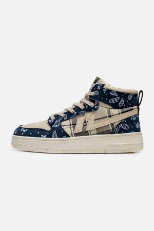 Concert Outfit Cashew Flower High Top Platform Sports Shoes