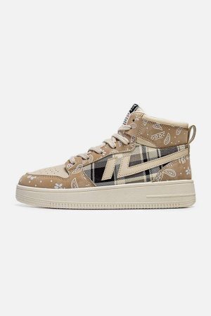 Concert Outfit Cashew Flower High Top Platform Sports Shoes
