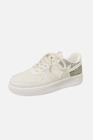 Concert Outfit Cashew Flower Patchwork Canvas Shoes