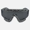 Concert Outfit Chain-Embellished Sunglasses