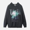 Concert Outfit Character Portrait Old Hip-Hop Loose Worn Hoodie