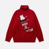 Concert Outfit Christmas Socks and Rabbit Print Sweater