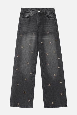 Concert Outfit Circle Cut-Out Jeans