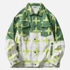 Concert Outfit Color Block Patchwork Denim Jacket