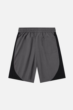 Concert Outfit Color Blocking Drawstring Shorts