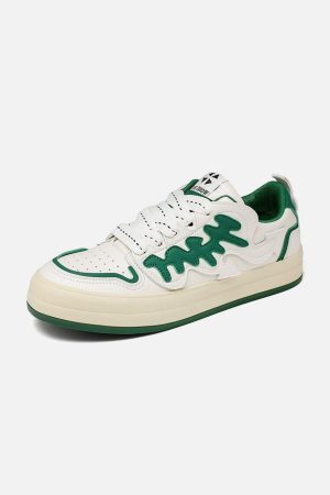 Concert Outfit Colorblock Platform Patch Casual Shoes