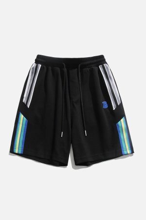 Concert Outfit Colorful Stripe Shorts