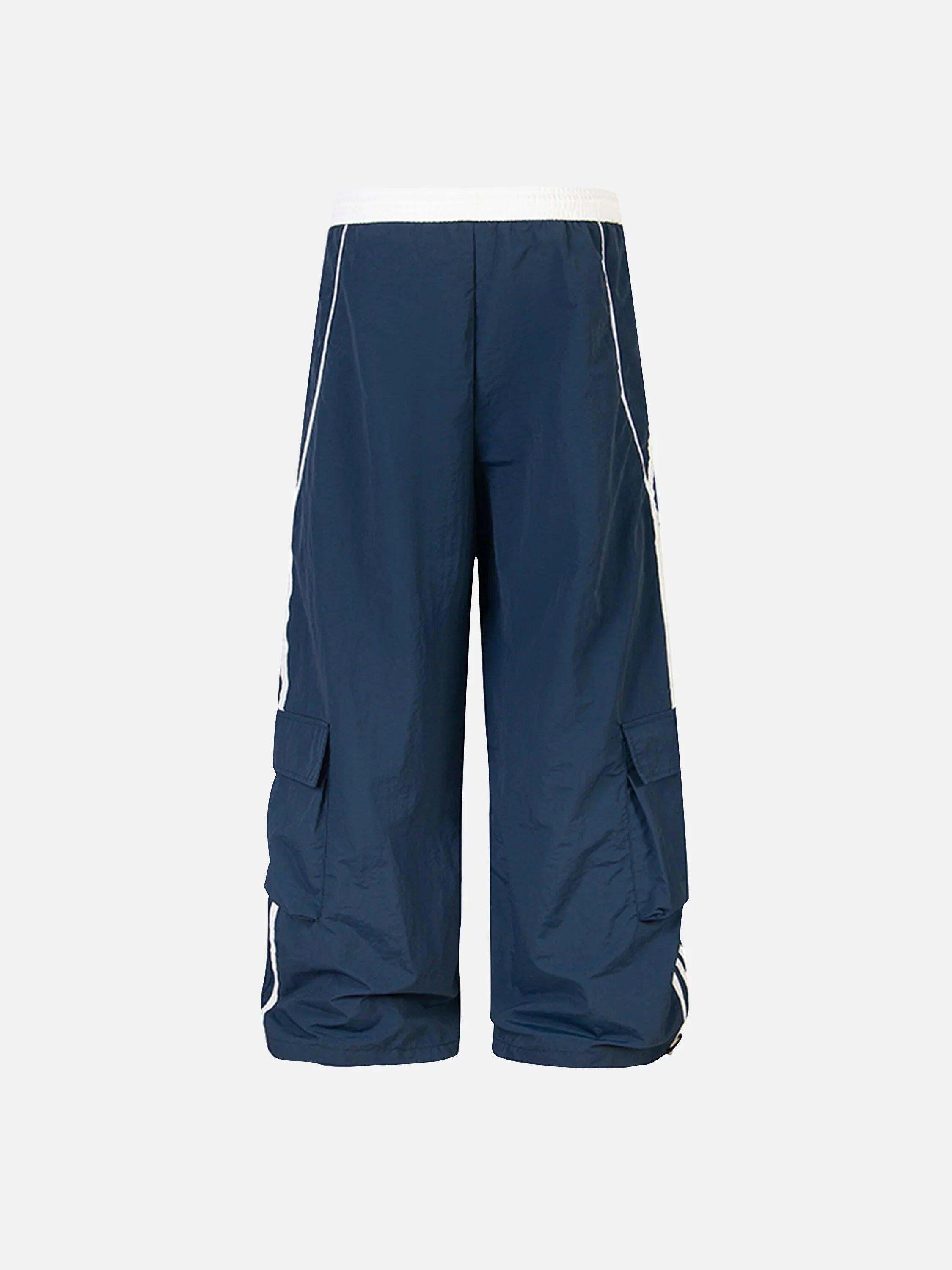 Concert Outfit Contrast Striped Drawstring Sweatpants