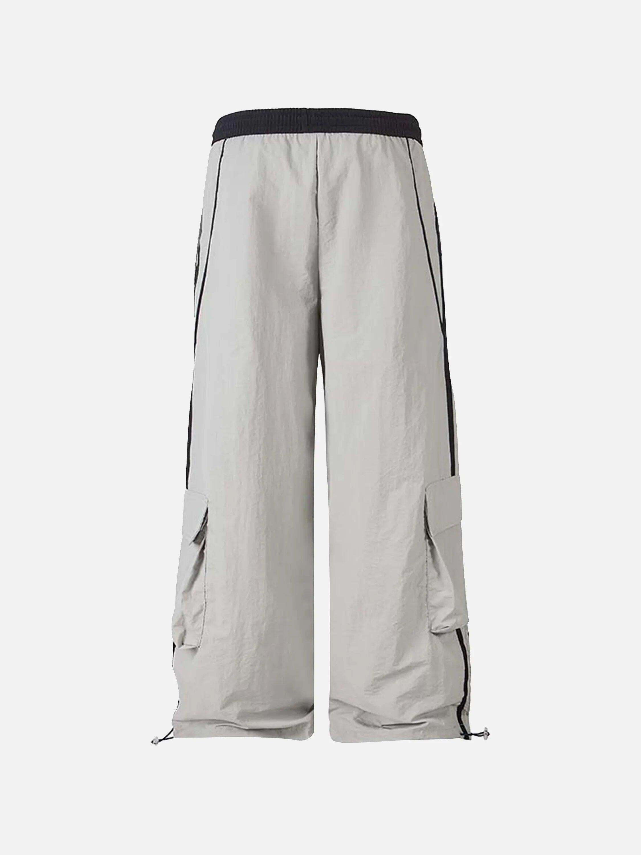 Concert Outfit Contrast Striped Drawstring Sweatpants