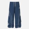 Concert Outfit Contrast Striped Drawstring Sweatpants