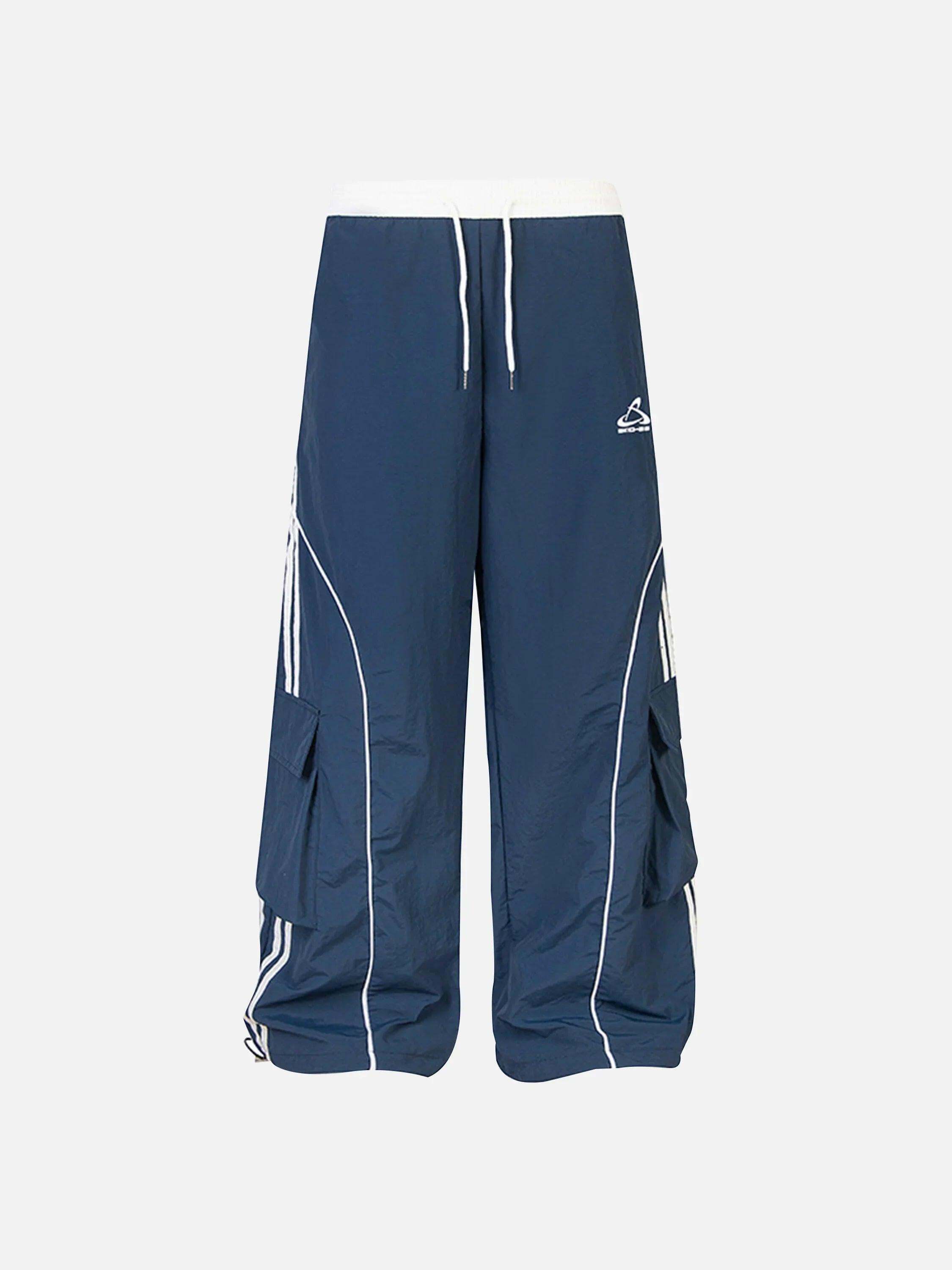 Concert Outfit Contrast Striped Drawstring Sweatpants